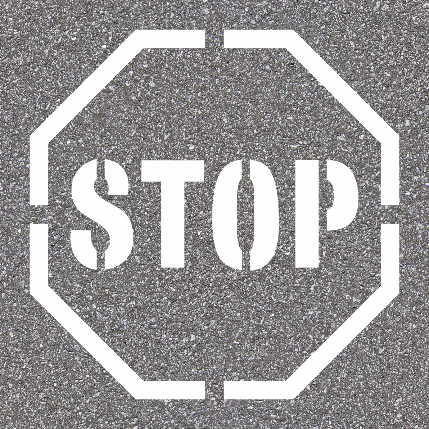 Pochoir en bois "STOP"