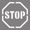 Pochoir en bois "STOP"