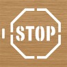 Pochoir en bois "STOP"