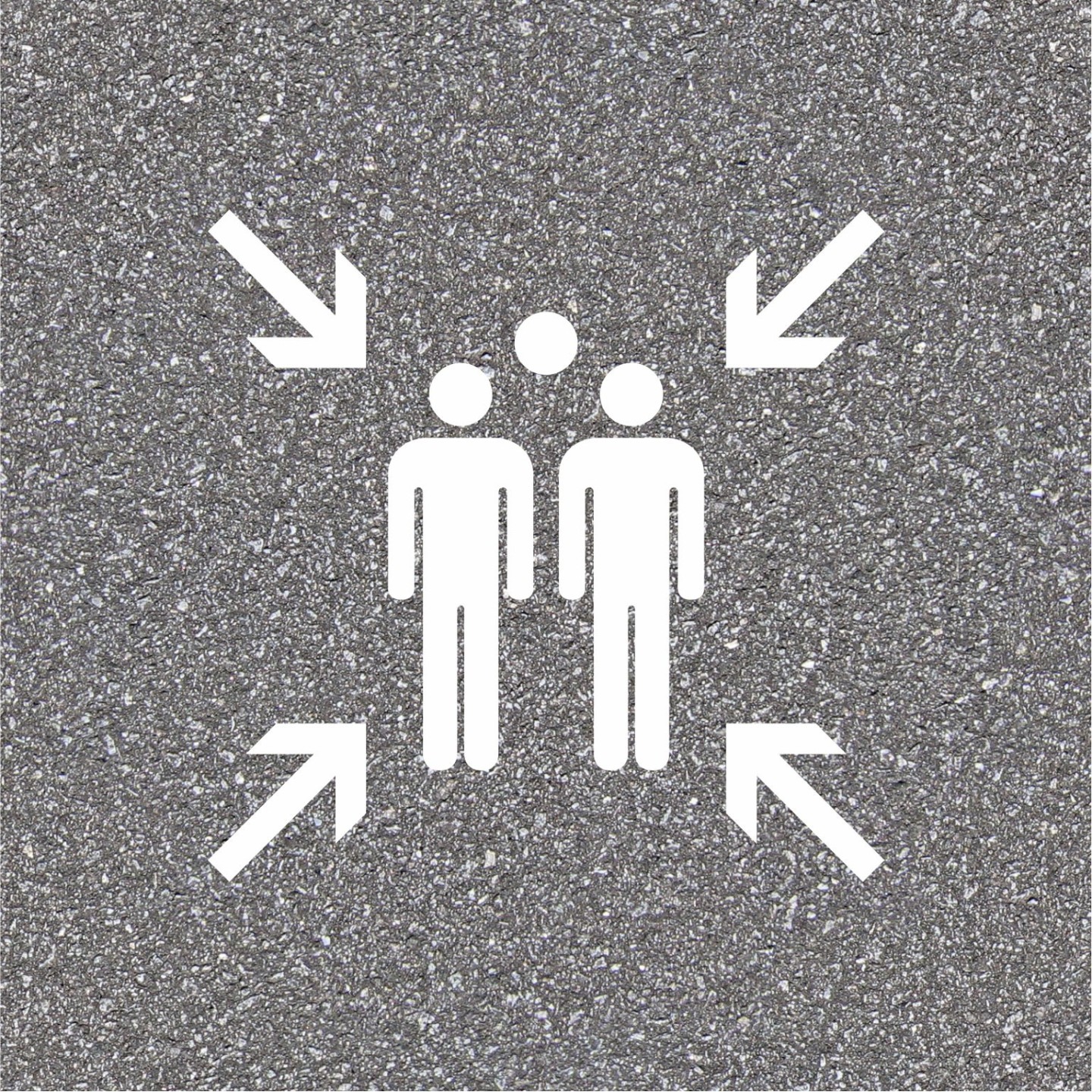 Pochoir en bois "Point de rassemblement"