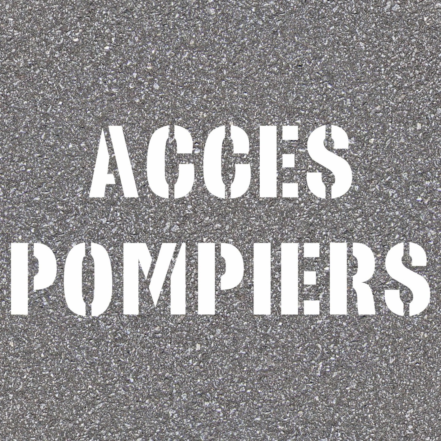 Pochoir en bois "ACCES POMPIERS"