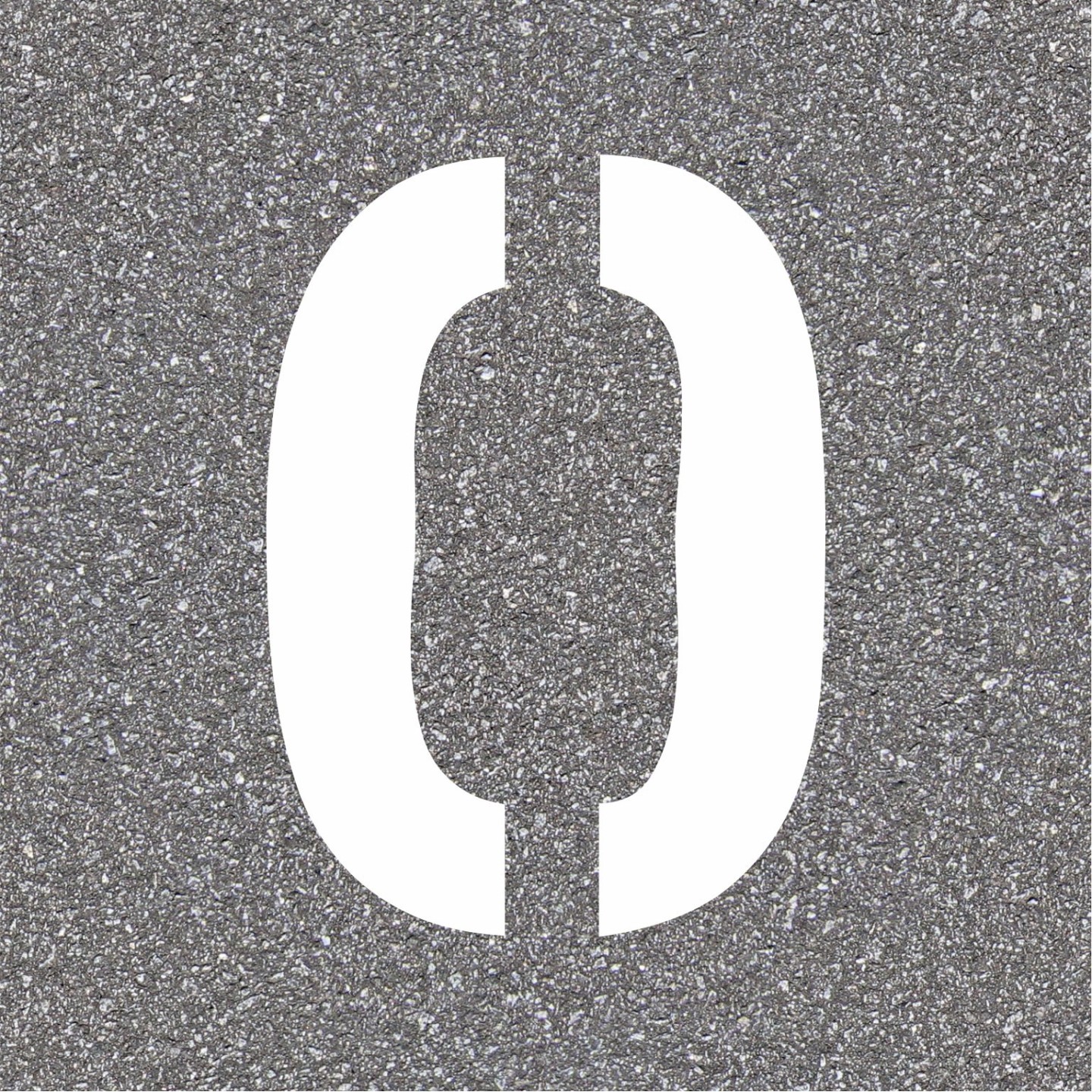Pochoir en bois du chiffre "0"