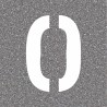 Pochoir en bois du chiffre "0"