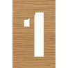 Pochoir en bois du chiffre "1"