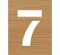 Pochoir en bois du chiffre "7"