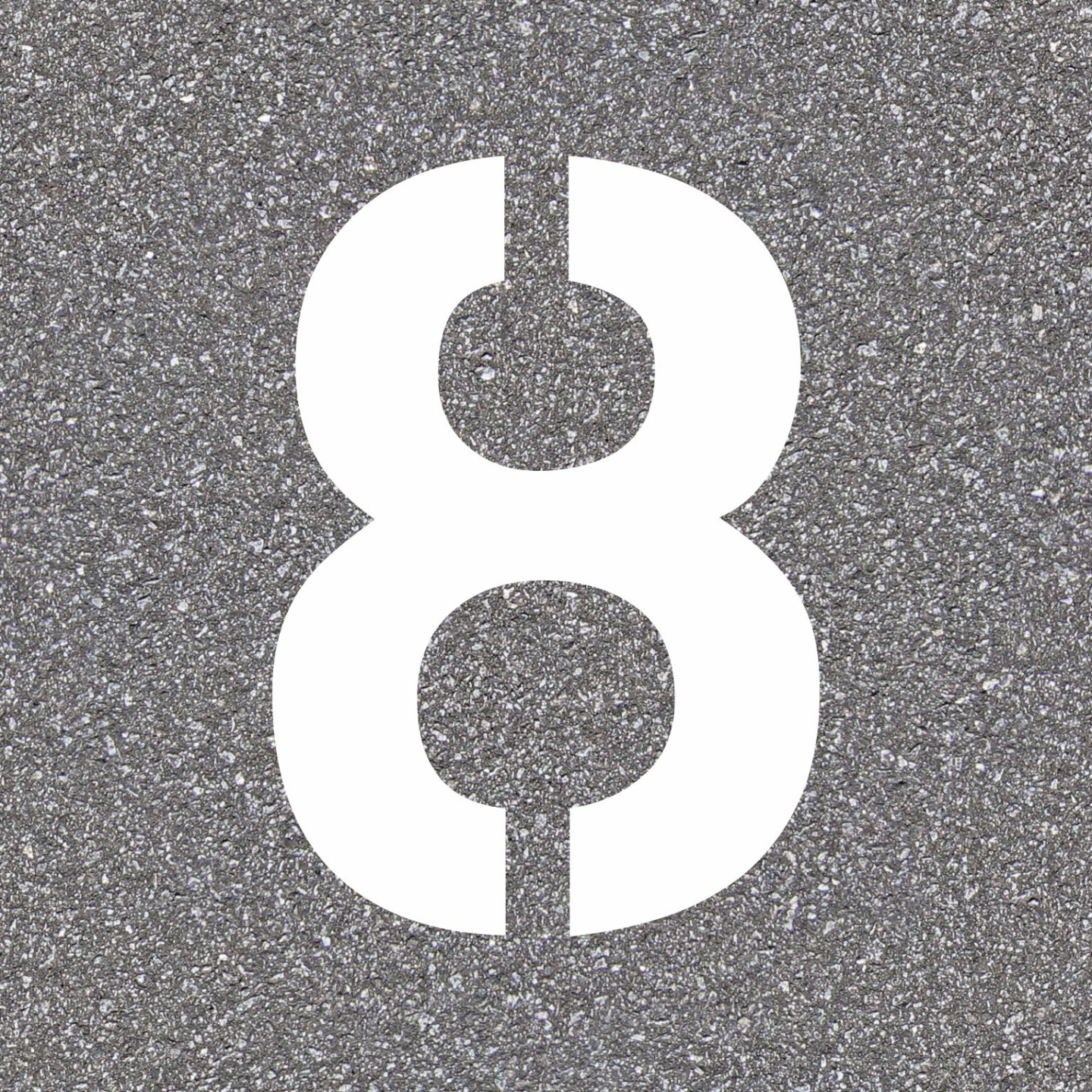 Pochoir en bois du chiffre "8"