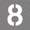 Pochoir en bois du chiffre "8"