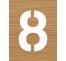 Pochoir en bois du chiffre "8"