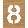 Pochoir en bois du chiffre "8"
