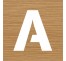 Pochoir en bois de la lettre "A"