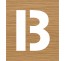 Pochoir en bois de la lettre "B"