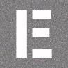 Pochoir en bois de la lettre "E"