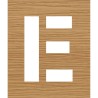 Pochoir en bois de la lettre "E"