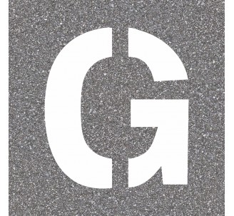 Pochoir en bois de la lettre "G"