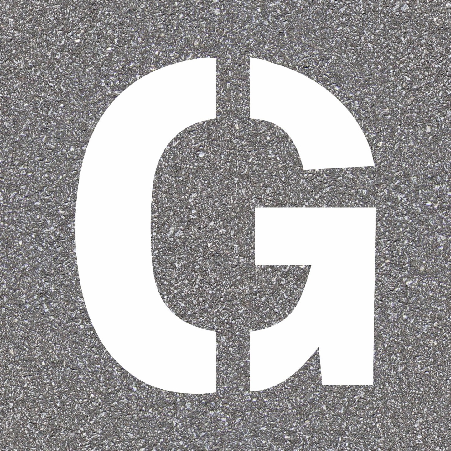 Pochoir en bois de la lettre "G"