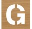 Pochoir en bois de la lettre "G"