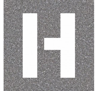 Pochoir en bois de la lettre "H"