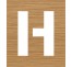 Pochoir en bois de la lettre "H"