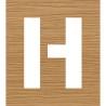 Pochoir en bois de la lettre "H"