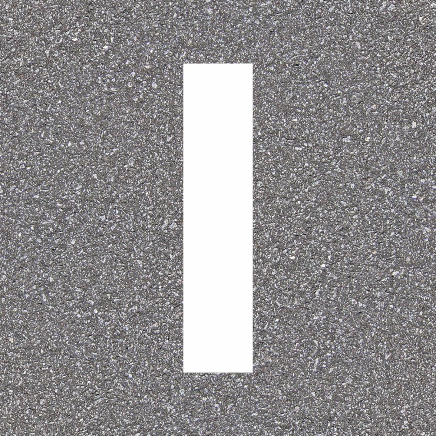 Pochoir en bois de la lettre "i"