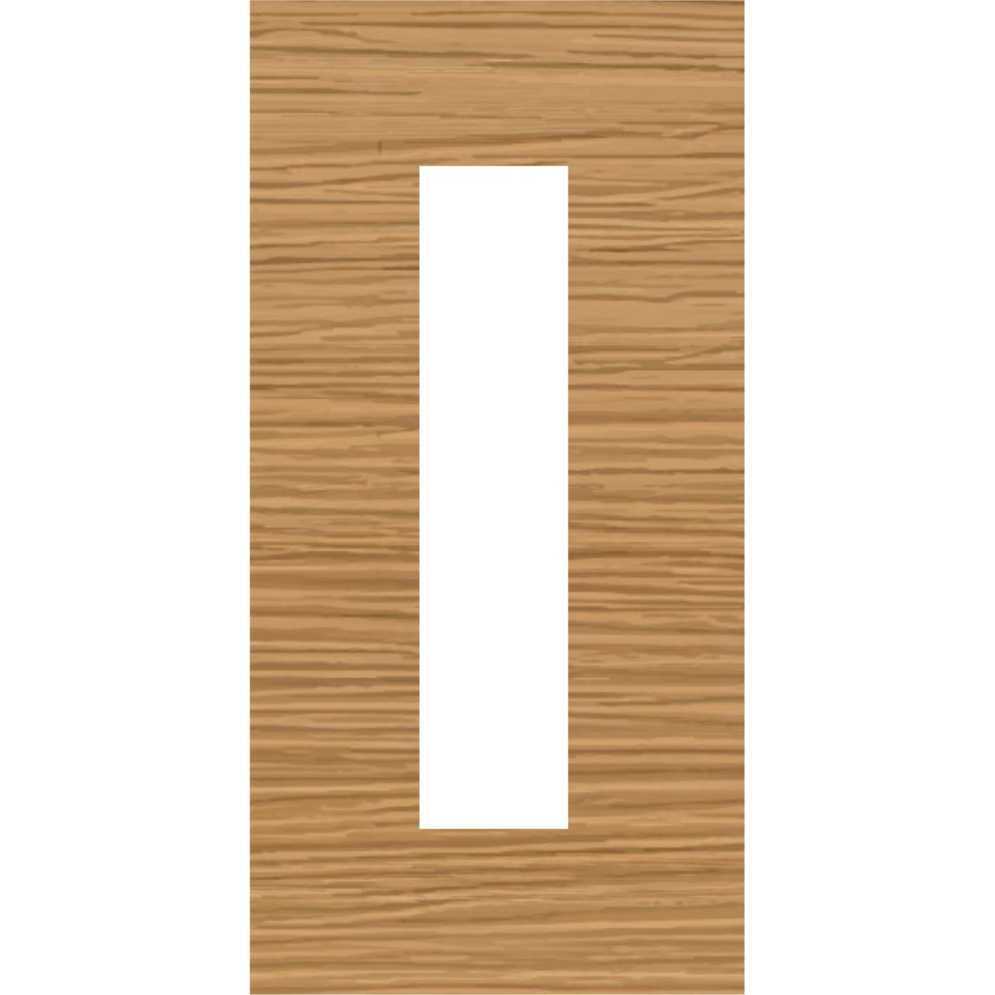 Pochoir en bois de la lettre "i"