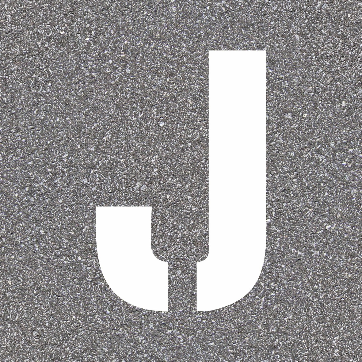 Pochoir en bois de la lettre "J"