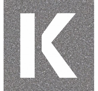 Pochoir en bois de la lettre "K"