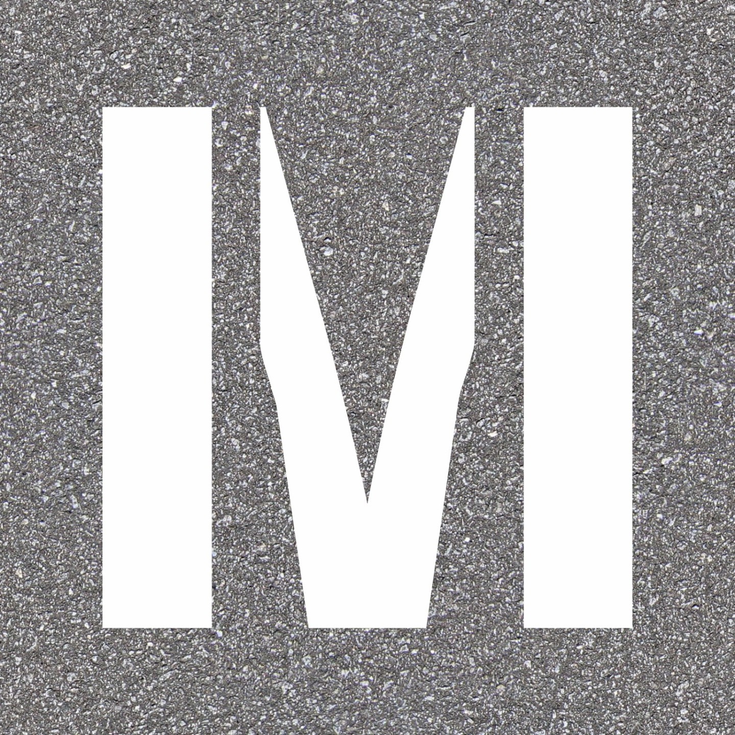 Pochoir en bois de la lettre "M"