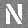 Pochoir en bois de la lettre "N"