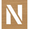 Pochoir en bois de la lettre "N"