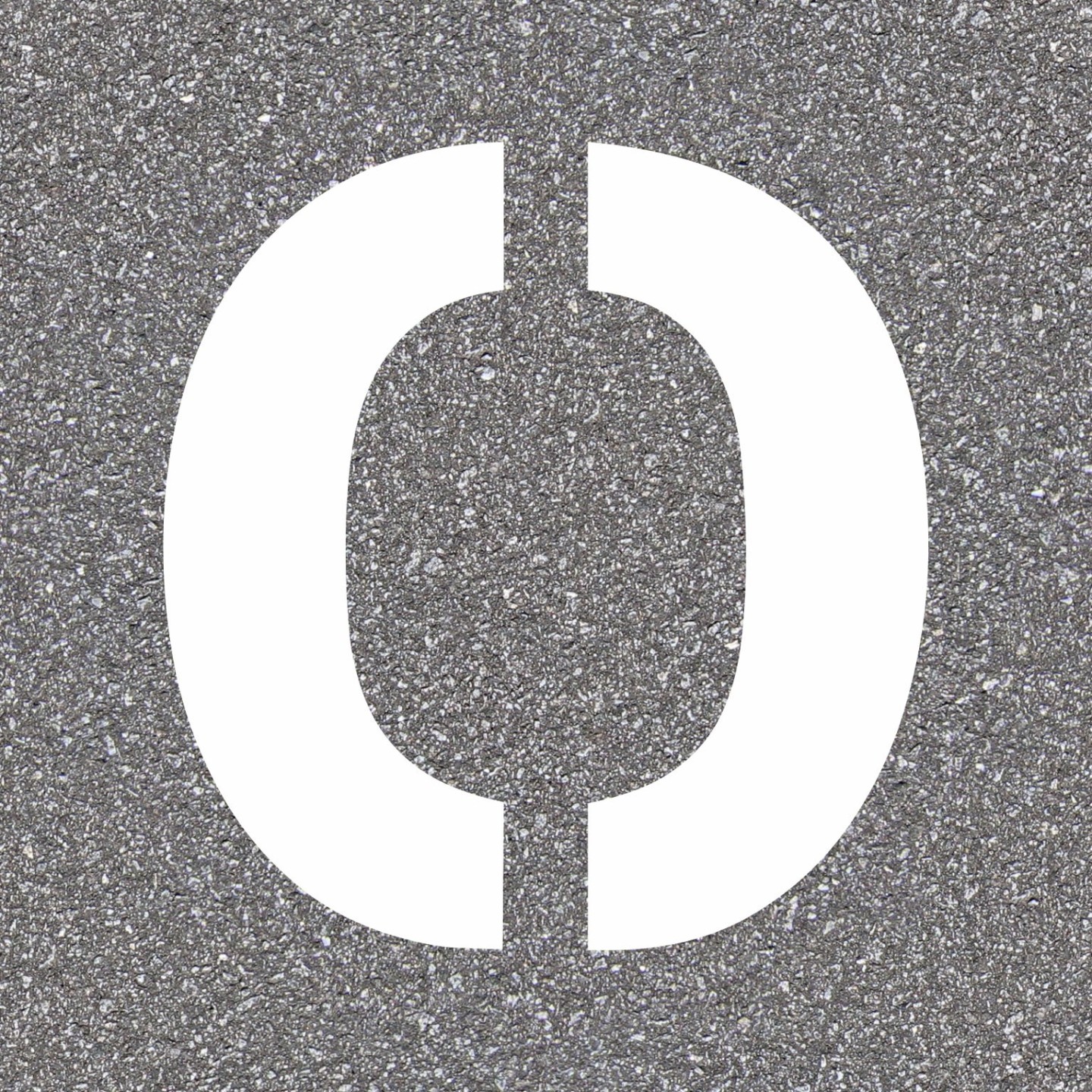 Pochoir en bois de la lettre "O"
