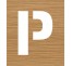 Pochoir en bois de la lettre "P"