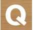 Pochoir en bois de la lettre "Q"