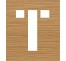Pochoir en bois de la lettre "T"