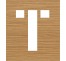 Pochoir en bois de la lettre "T"