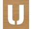 Pochoir en bois de la lettre "U"