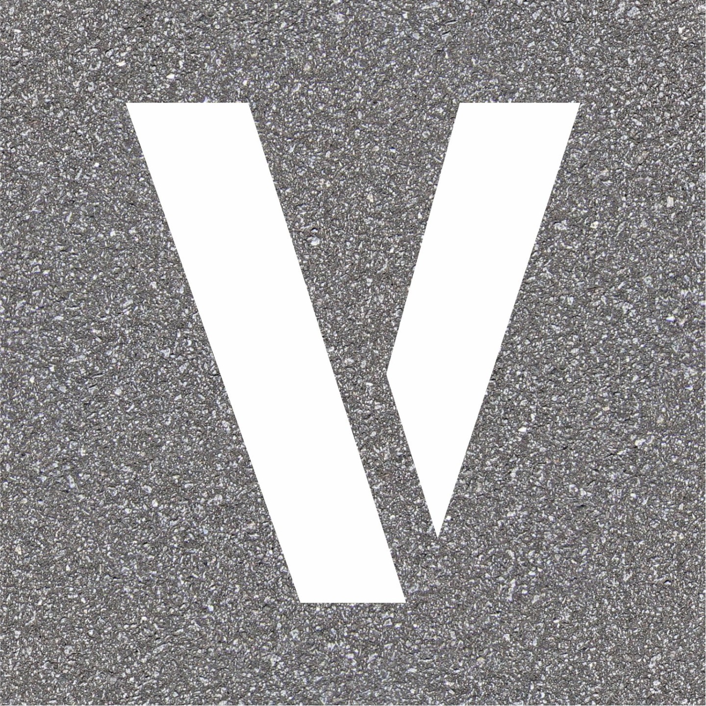 Pochoir en bois de la lettre "V"