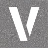 Pochoir en bois de la lettre "V"