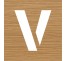 Pochoir en bois de la lettre "V"