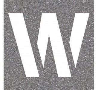 Pochoir en bois de la lettre "W"