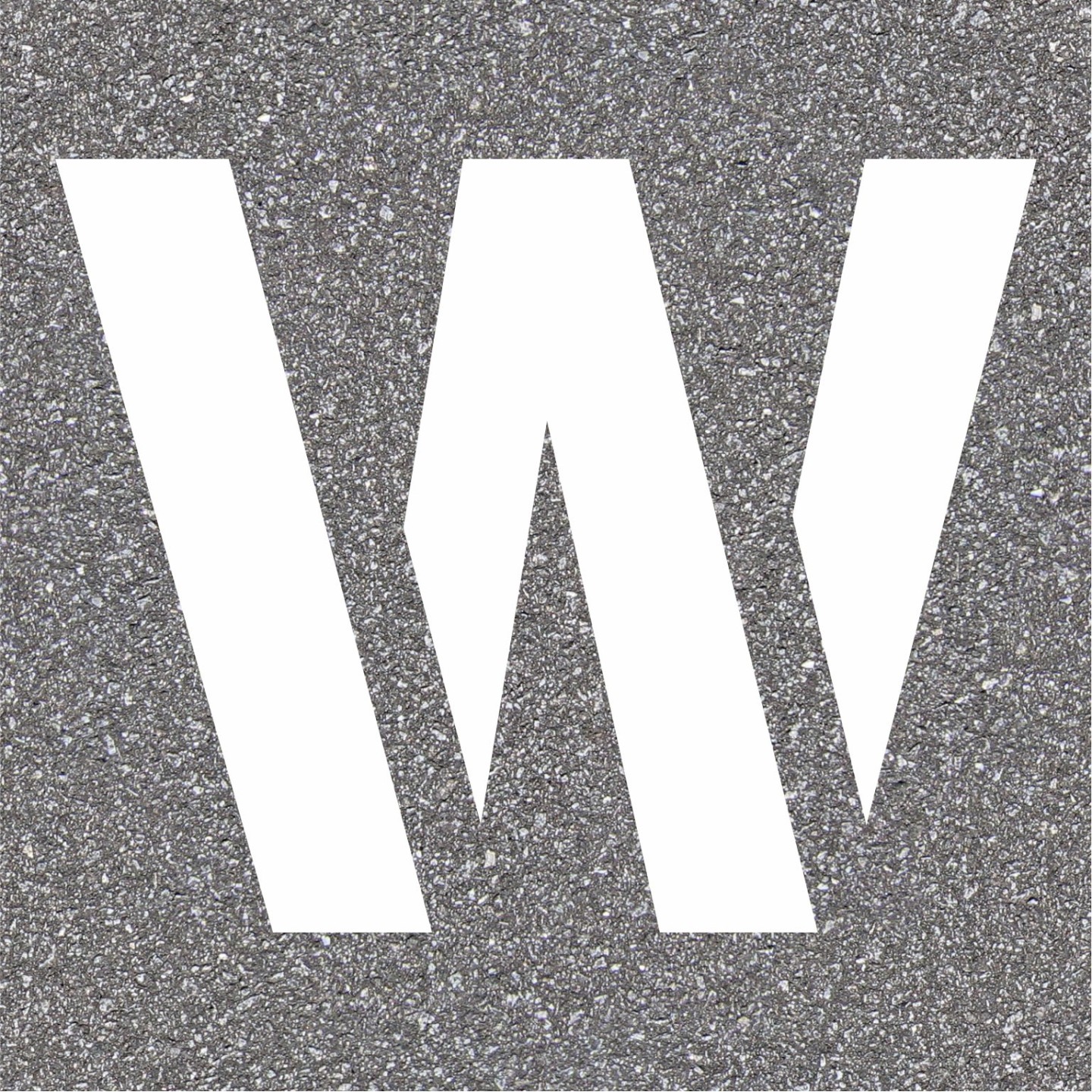 Pochoir en bois de la lettre "W"