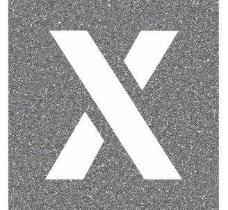 Pochoir en bois de la lettre "X"