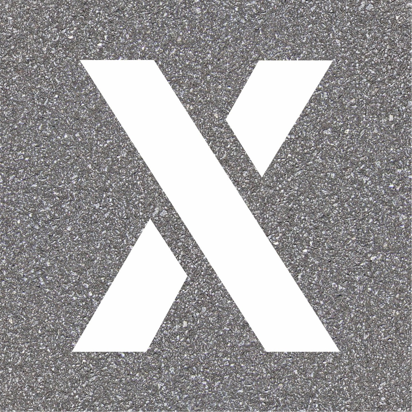 Pochoir en bois de la lettre "X"