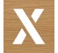 Pochoir en bois de la lettre "X"
