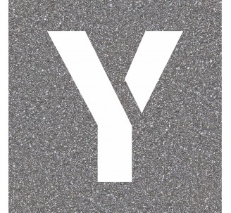 Pochoir en bois de la lettre "Y"