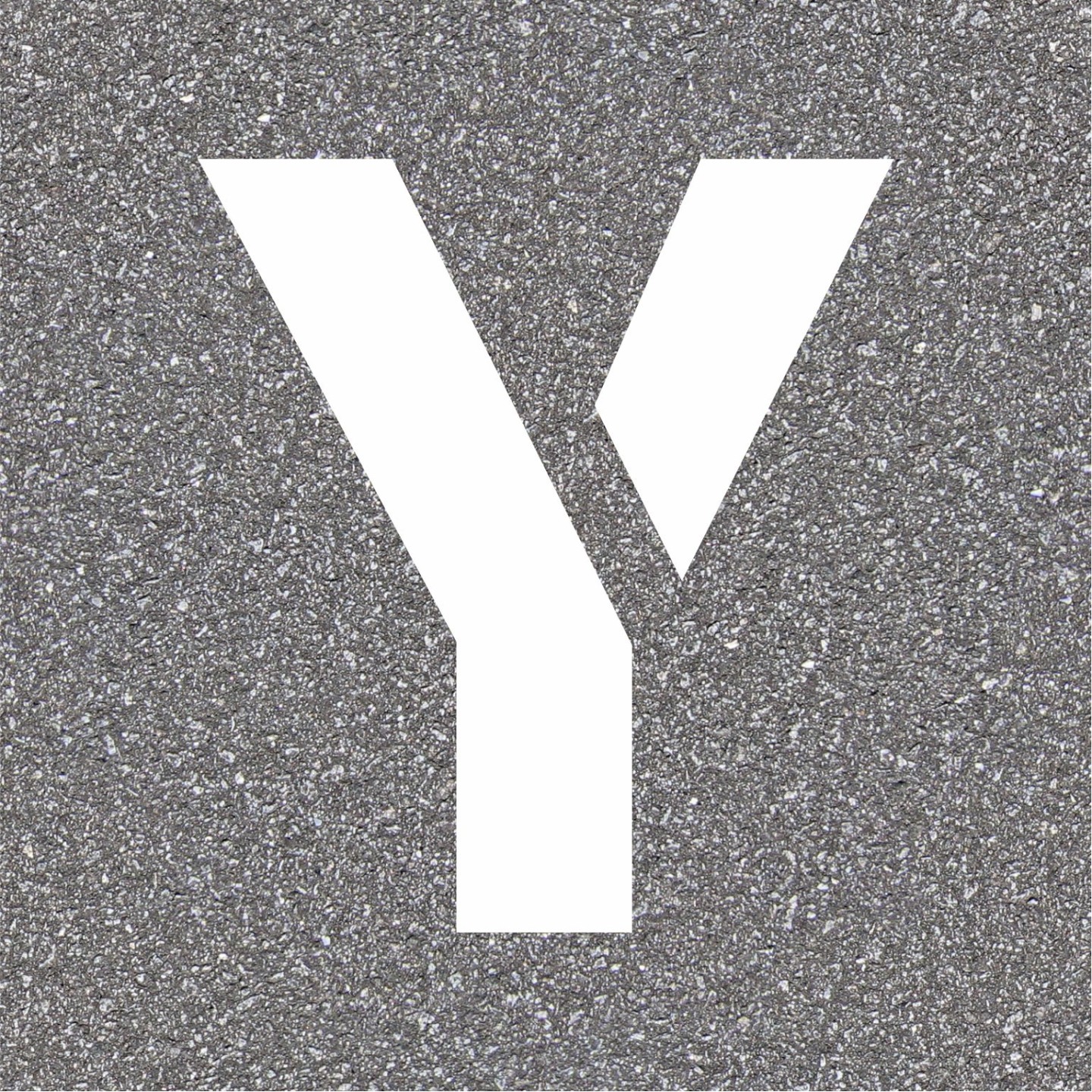 Pochoir en bois de la lettre "Y"