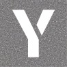 Pochoir en bois de la lettre "Y"
