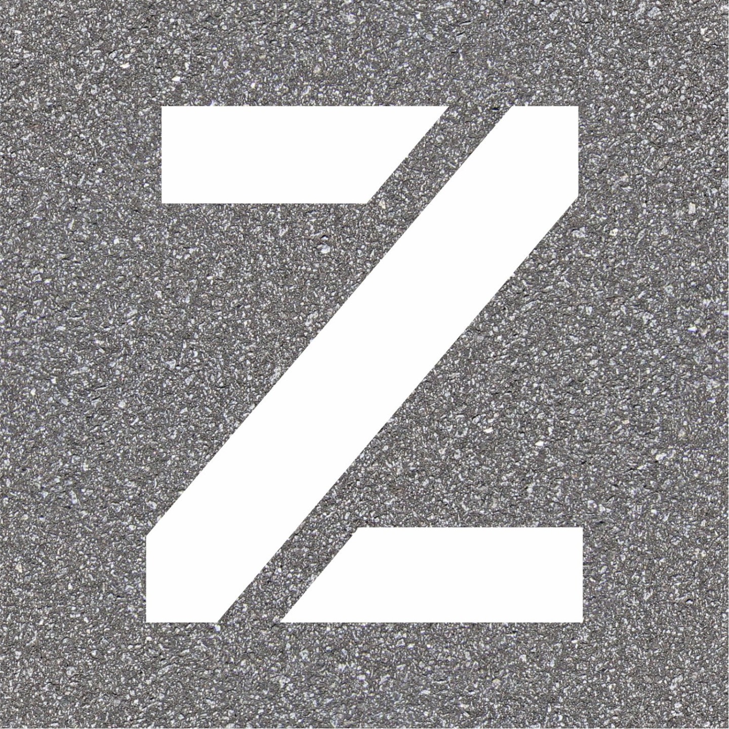 Pochoir en bois de la lettre "Z"