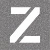 Pochoir en bois de la lettre "Z"