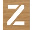 Pochoir en bois de la lettre "Z"